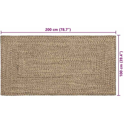  Tepisi za područja Prirodna i crna 100 x 200 cm Juta Slike