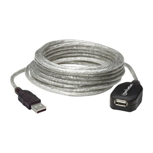 Manhattan USB kabel USB 2.0 USB-A vtič\, USB-A vtičnica 5.00 m transparentna 519779, (20414819) Cene