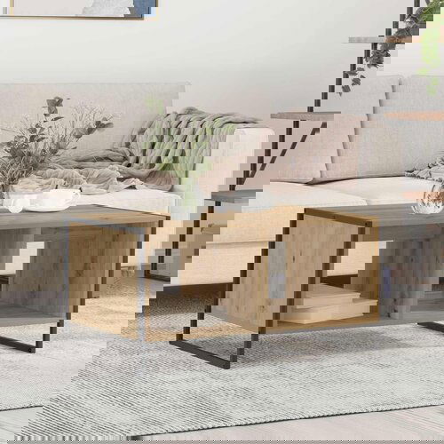 VidaXL Kava Stol Umjetnička hrastovina 80 x 50 x 40 cm Slike