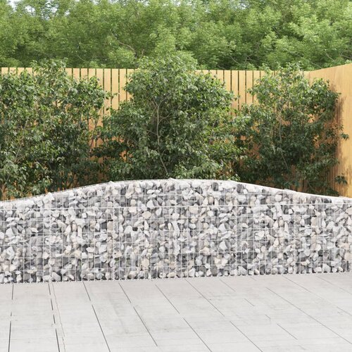 VidaXL Lučne gabionske ko&amp;scaron;are 3 kom 400x30x60/80 cm pocinčano željezo Slike