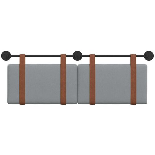  Držeće uzglavlje Zidne Svijetlo siva 150 x 55 x 5 cm Antikni PU - Svjetlosiva 140 cm bez LED Slike