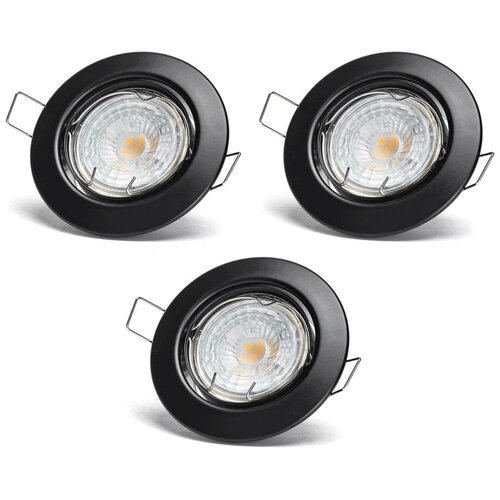 Aigostar Komplet od 3 LED ugradnih svetala 1xGU10/4,5W/230V 3000K crna Cene