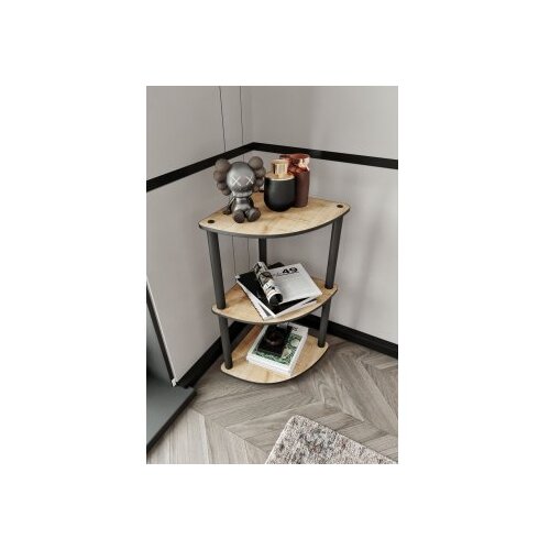 Hanah home Polica za knjige Bookcase 3 Tiers Corner Hrast Cene
