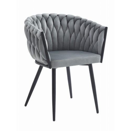 Brandless Stol ORION - žametna svetlo siva x 1, (22044114) Cene