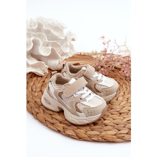 Boto Children's Sports Sneakers with Velcro Beige Rulagia Cene