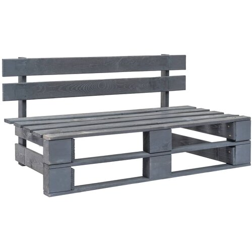  Srednja vrtna sofa od paleta od sivo impregnirane borovine Slike