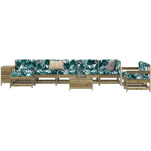  10-dijelni set vrtnih sofa od impregnirane borovine Slike