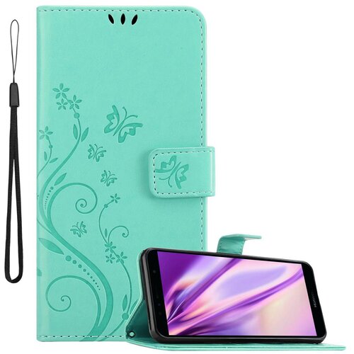 Cadorabo Honor 7A/Huawei Y6 PRIME 2018 v klasično srebrno - ovitek v cvetličnem dizajnu z magnetnim zapiranjem, stoječo funkcijo in režami za kartice, (20565964) Cene