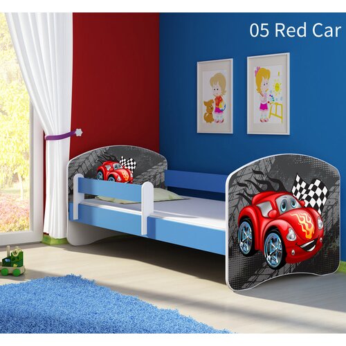  Dječji krevet ACMA s motivom, bočna plava 160x80 cm 05 Red Car Cene