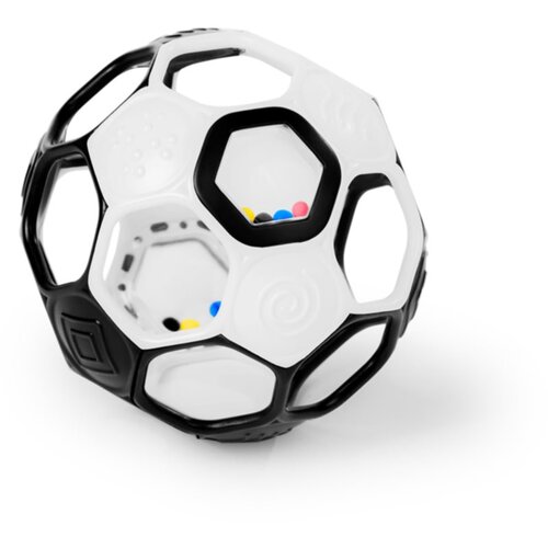 OBALL Rattle Goals&amp;trade; senzorična žogica Black &amp;amp; White 0m+ 1 kos Slike