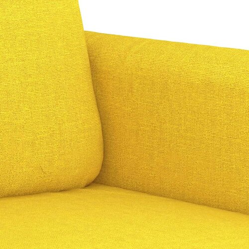  4-dijelni set sofa s jastucima svjetložuti od tkanine Slike
