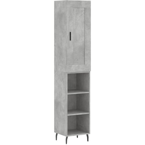Maison Chic Visoka omara - Komoda - Predalnik betonsko siva 34,5x34x180 cm inženirski les, (21720662) Cene