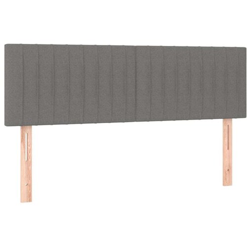  Krevet s oprugama i madracem tamnosivi 140x190 cm od tkanine Slike