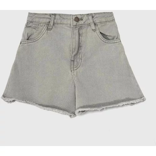 Zippy Otroške kratke hlače iz jeansa siva barva