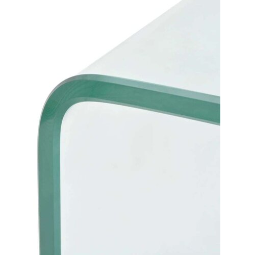VidaXL stolić za kavu od kaljenog stakla 98 x 45 x 30 cm prozirni Slike