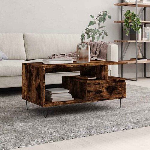  Stolić za kavu boja hrasta 90x49x45 cm konstruirano drvo Slike