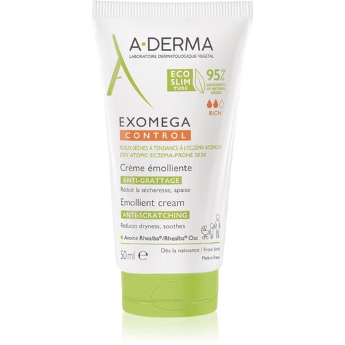 A-derma Exomega Control hidratantna krema za vrlo suhu, osjetljivu i atopičnu kožu 50 ml Slike