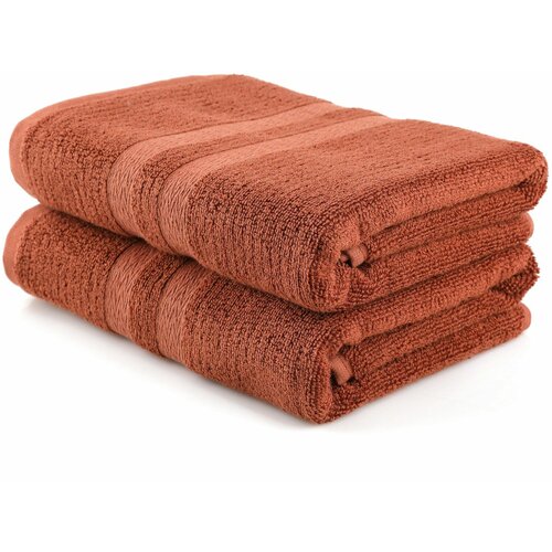  ayliz - dark brown dark brown bath towel set (2 pieces) Cene