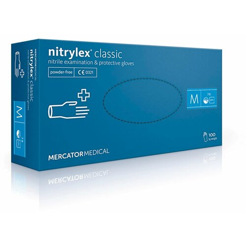 medical rukavice jednokratne nitril nitrylex classic plave veličina xl ( rd300190xl ) Slike