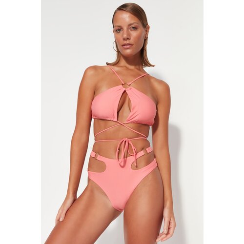 Trendyol bikini top - pink - plain Slike