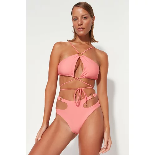 Trendyol bikini top - pink - plain