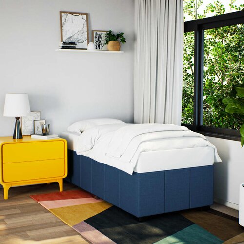 Furnova posteljni okvir brez vzmetnice Modra 100x200 cm Tkanina, (21935158) Slike