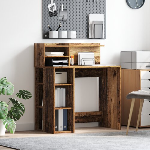 vidaXL Stol sa Skladištem Stari Drvo 90x48x101.5 cm Konstrukcijsko drvo Cijene