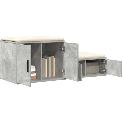 Kabinet za pohranu Betonski Sivi 127x41x40 cm Inženjerski Drvo Slike