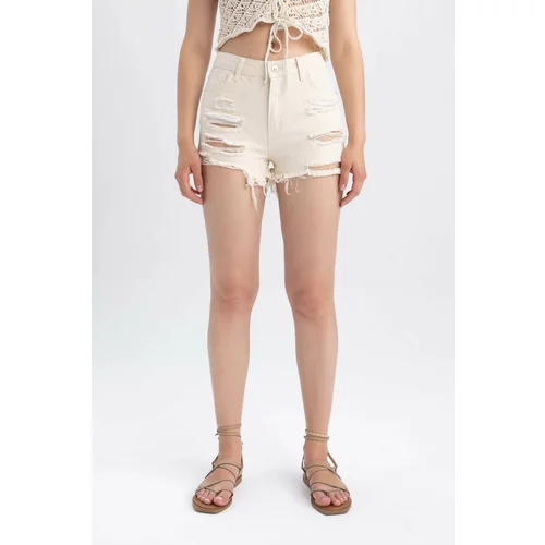 Defacto Normal Waist Cut Ended Trousers Short