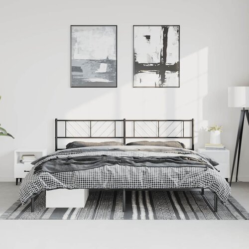  Metalni okvir za krevet s uzglavljem crni 183x213 cm Cijene