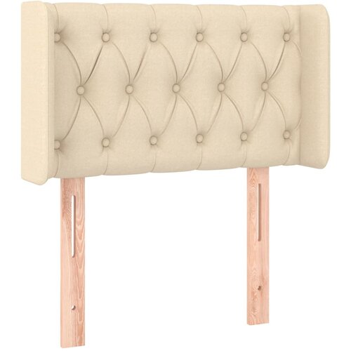 Maison Chic vzglavna omarica - nočna omarica - posteljna omarica z u&amp;scaron;esi krem 83x16x78/88 cm blago, (21711806) Slike