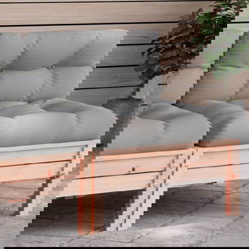 VidaXL Vrtna sofa bez naslona za ruke s jastucima od masivne duglazije Slike