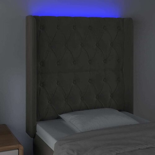  Uzglavlje tamnosivo 83x16x118/128 cm bar&amp;scaron;unasto Slike