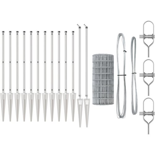 vidaXL Euro Ograda s 7 Šiljkastih Stalaka 0.6x10 m Cinkovani Čelik Cijene