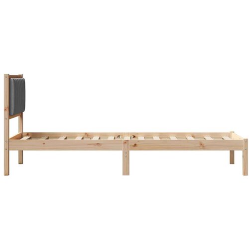 VidaXL krevetni okvir s tapiciranim uzglavljem tamno siva 80 x 200 cm Slike