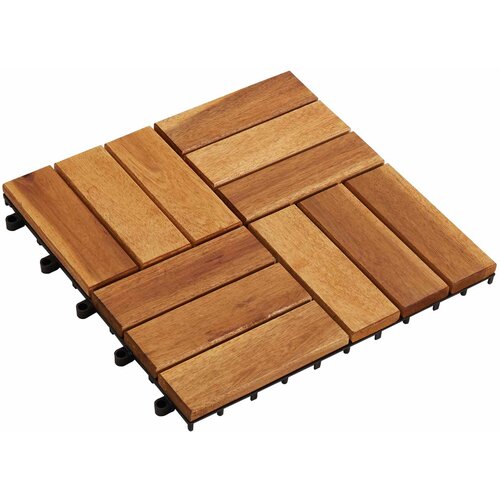  Pločice za decking 30 pcs Smeđa 30 x 30 cm Acacijsko drvo Cene