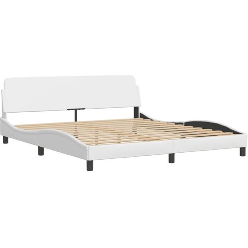  Krevet s madracem Hvar bijeli 180 x 200 cm od umjetne kože Slike