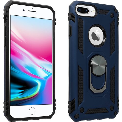 AVIZAR Etui, odporen na udarce, s kovinskim držalom za obrocke - polnocno modra str. Apple iPhone 6 Plus, 6S Plus, 7 Plus in 8 Plus, (20600393) Slike