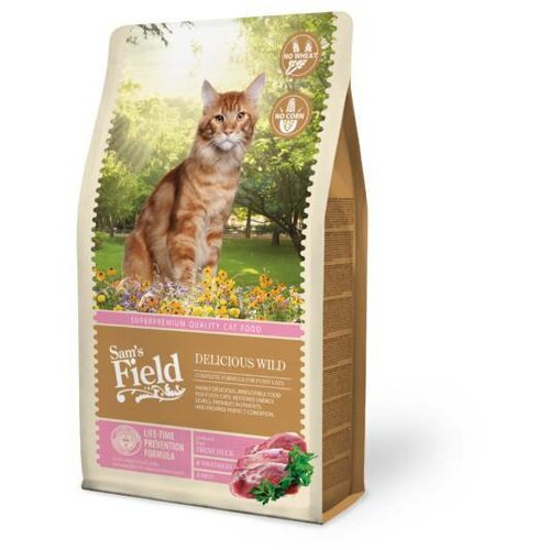 Sams Field hrana za mačke adult delicious wild - divljač - 6kg + 1.5kg gratis Slike