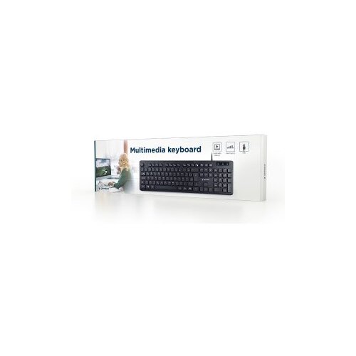  Tastaturas GEMBIRD Multimedia chocolate, KB-MCH-04 USB, USA layout Slike