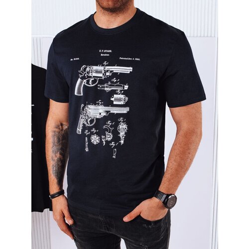 DStreet Men&amp;#039;s T-shirt with print, dark blue Slike