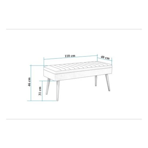 Woody Fashion Trpezarijska klupa Vina Bench 110x48x40cm Bež-Zelena Slike