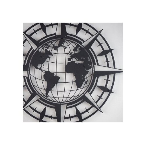 Wallxpert dekorativni metalni zidni pribor world map APT425LS Slike