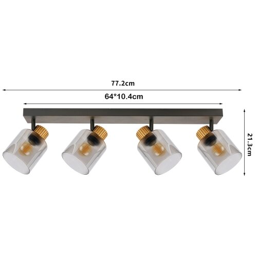  Brilagi - Spot svetlo HYGGE 3xE14/15W/230V crno/zadimljeno Slike