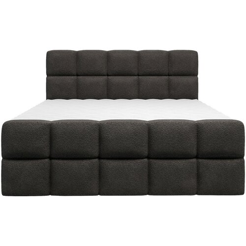 XORA POSTELJA Z VZMETNICO 140 cm x 200 cm , tekstil črna Slike