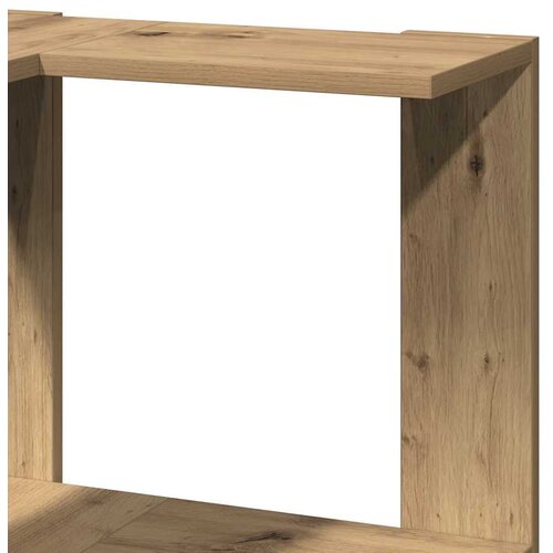  Kutni regal z knjige 5 razine artisian hrast 50x50x179cm drveni Slike