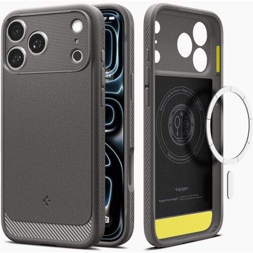 POSNETI MEDIJI OVITEK SPIGEN RUGGED ARMOR MAGSAFE ZA IPHONE 17 PRO SIVO Z OJAČANO ZA&Scaron;ČITO, (5000261175) Cene