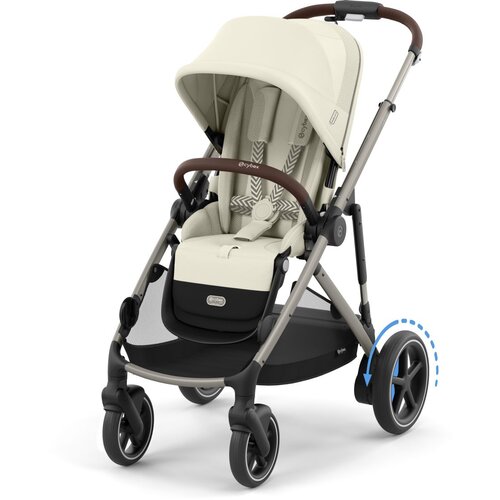 Cybex otroški voziček e-gazelle™ s seashell beige (taupe frame) Cijene