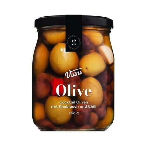 Viani Alimentari OLIVE - koktail oliv, česna in čilija Cene