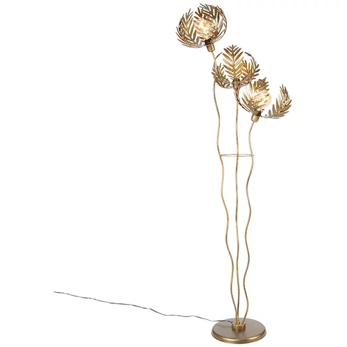QAZQA Vintage talna svetilka zlata 3-svetlobna - Botanica Kringel